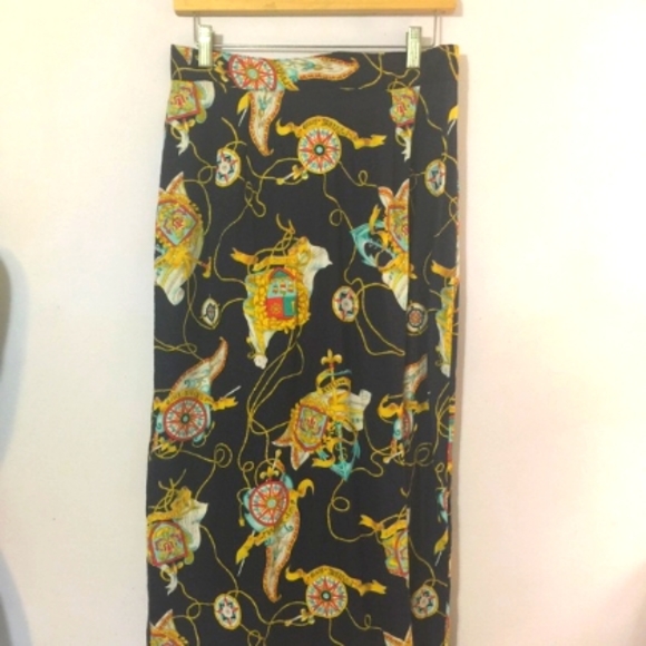 Vintage 70's Sailor Nautical Skirt High waistline Navy Blue Sz 8 - Picture 3 of 9